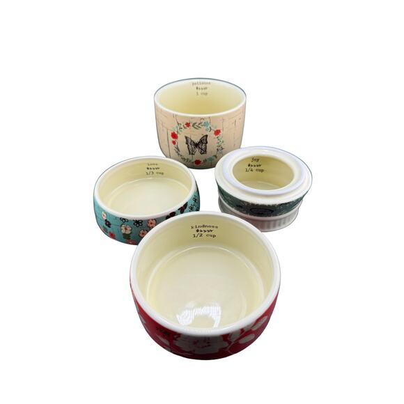 Live Simply by Amylee Weeks Rustic Floral Print Measuring Cups - Picture 2 of 3